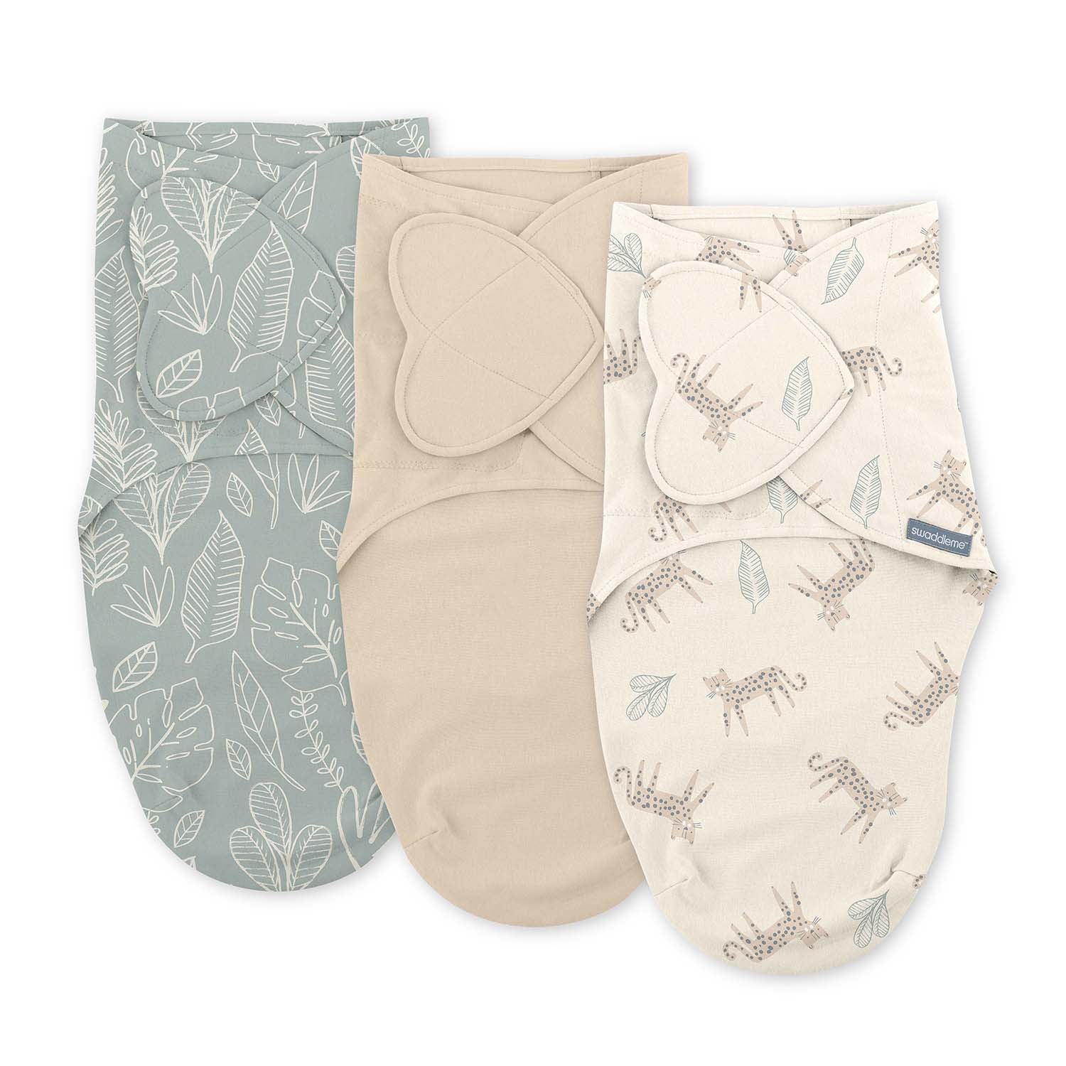 SwaddleMe - 3pk Monogram Collection - Born Free - 0-3M 3 pack Monogram Collection Swaddle - Born Free 012914170311