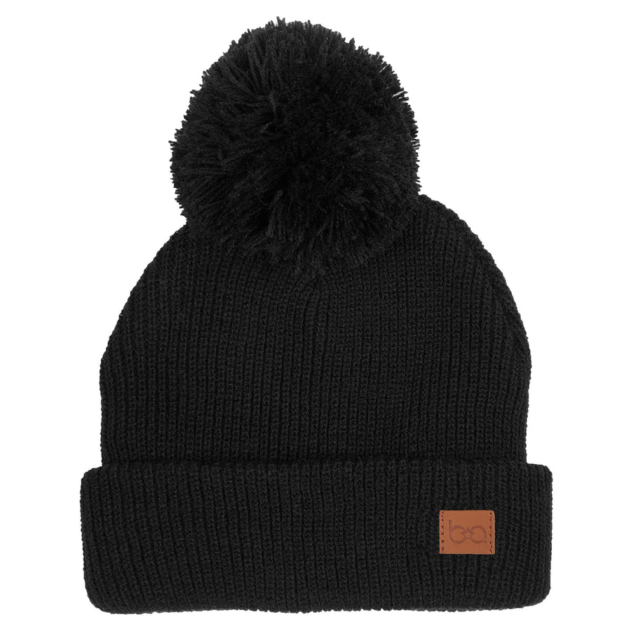 d - Babyfied Apparel - PomPom Toque - Black - 6-24m Babyfied Apparel - PomPom Toque - Black 628634066270