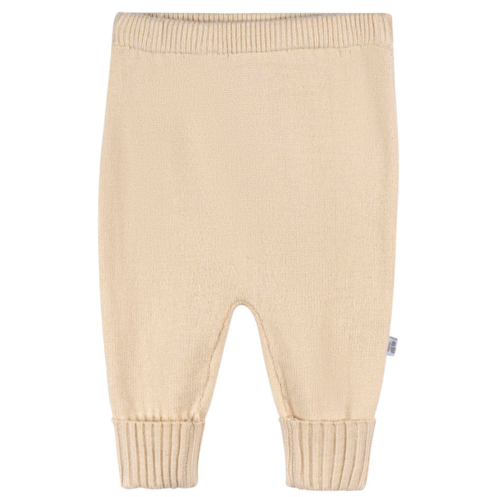 Just Born by Gerber Baby Neutral 2-Piece Sweater Knit Set - TAN