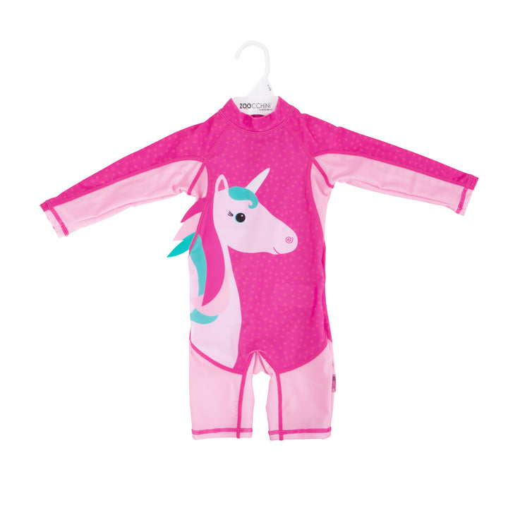 Baby + Toddler UPF50+ Rashguard One Piece Swimsuit - Unicorn