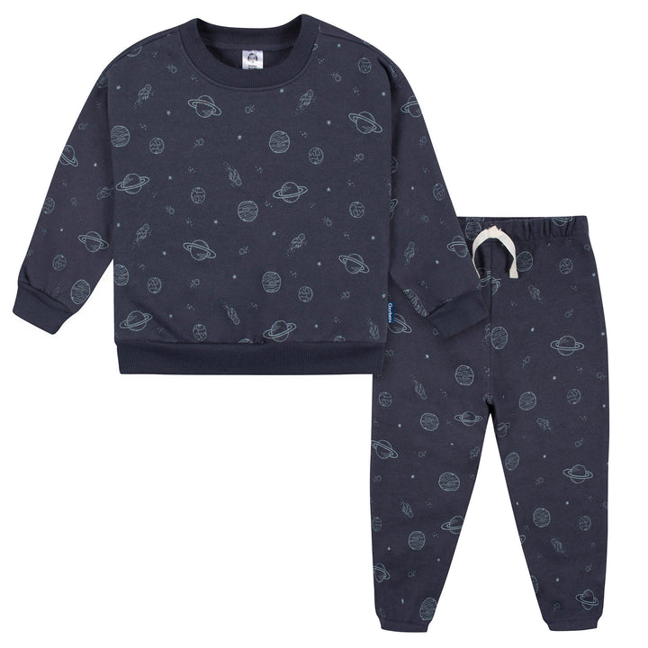 d - Gerber - 23F - 2pc Top+Pant Set Navy Space- 2T 2 piece Top + Pant Set - Navy Space 013618401077