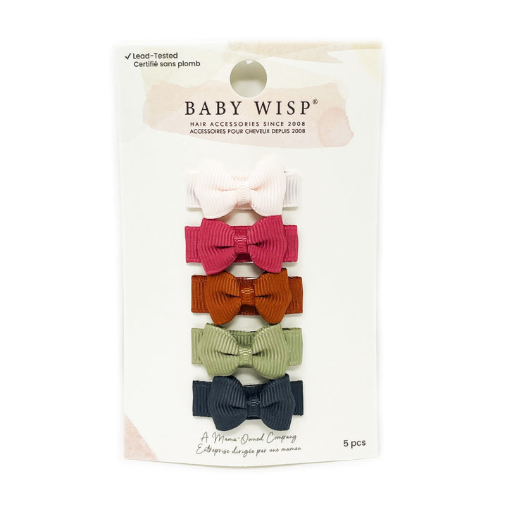 Baby Wisp - Tuxedo Bow Snap Clip 5pk