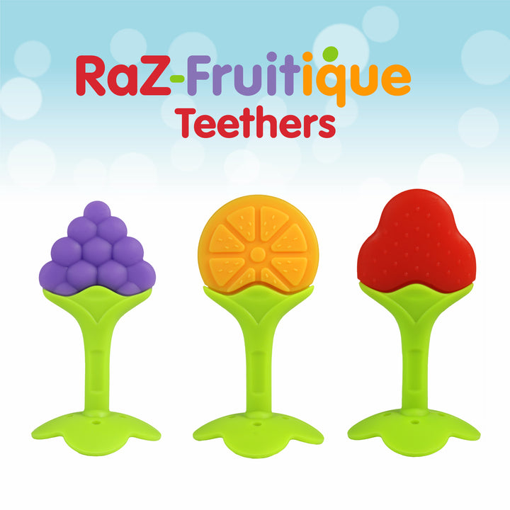 RaZbaby - Ensemble de dentition en silicone - Fruitque 3pack