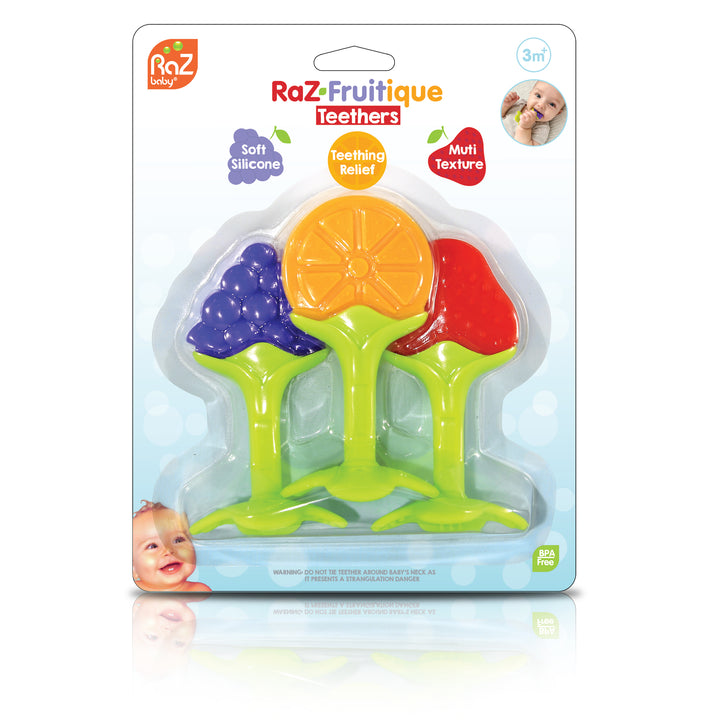 RaZbaby - Silicone Teether Set - Fruitque 3pack