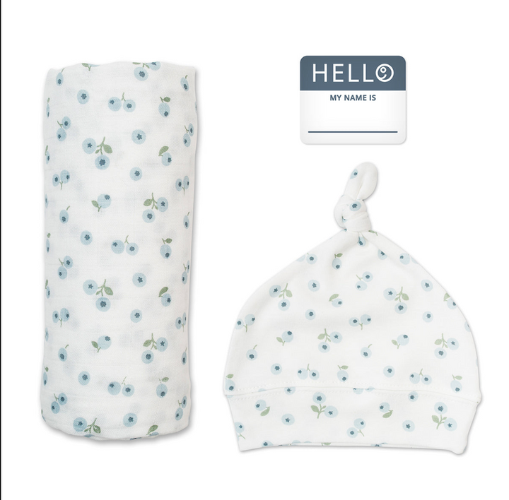 Hello World Blanket & Knotted Hat Set