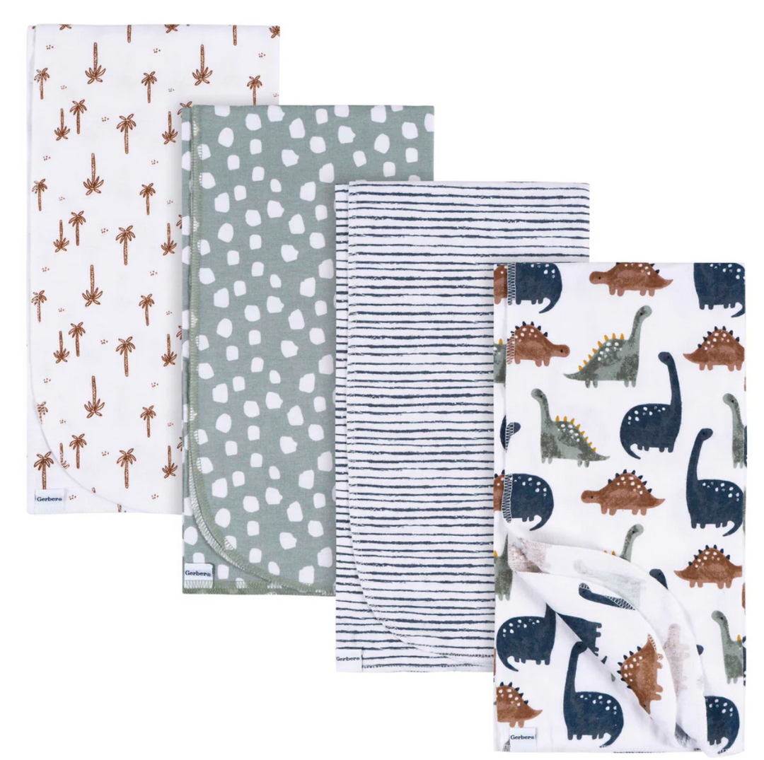 Flannel Receiving Blanket - 4pk