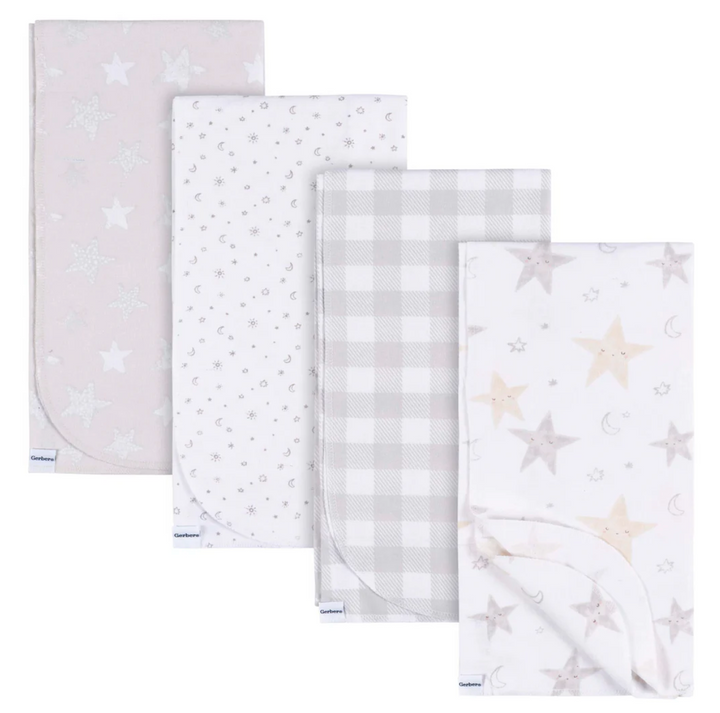 Flannel Receiving Blanket - 4pk
