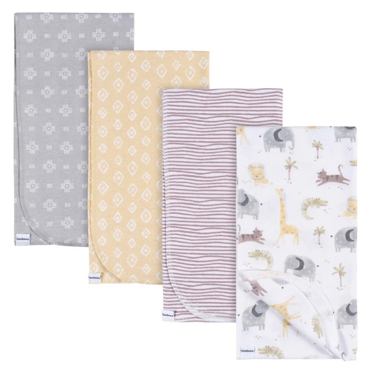Flannel Receiving Blanket - 4pk