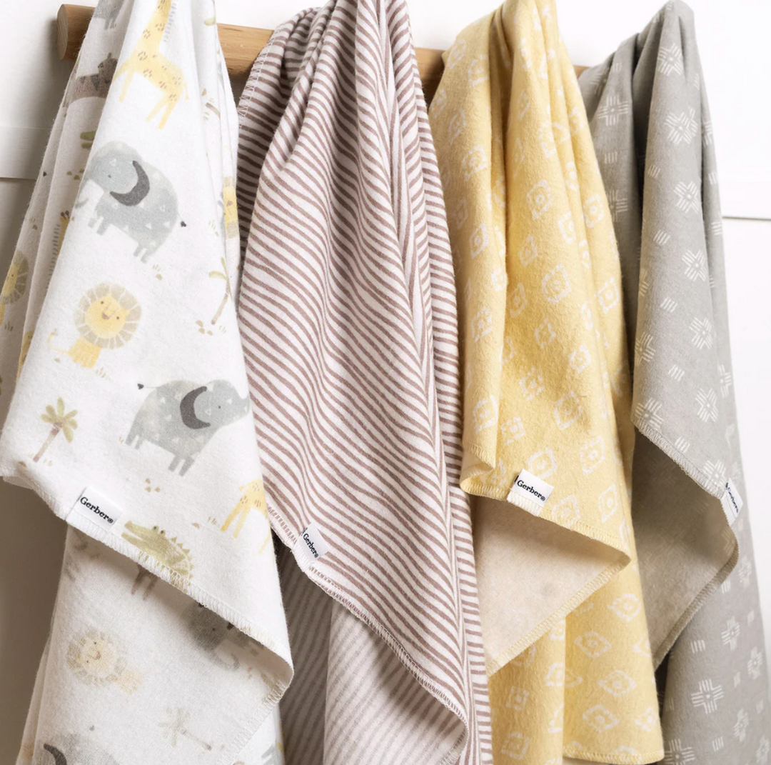 Flannel Receiving Blanket - 4pk