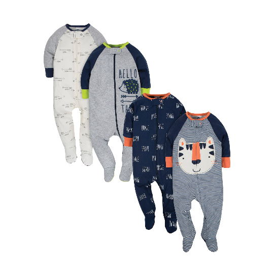 Gerber - Paquet de 4 Sleep 'N Play - Chat pour bébés filles