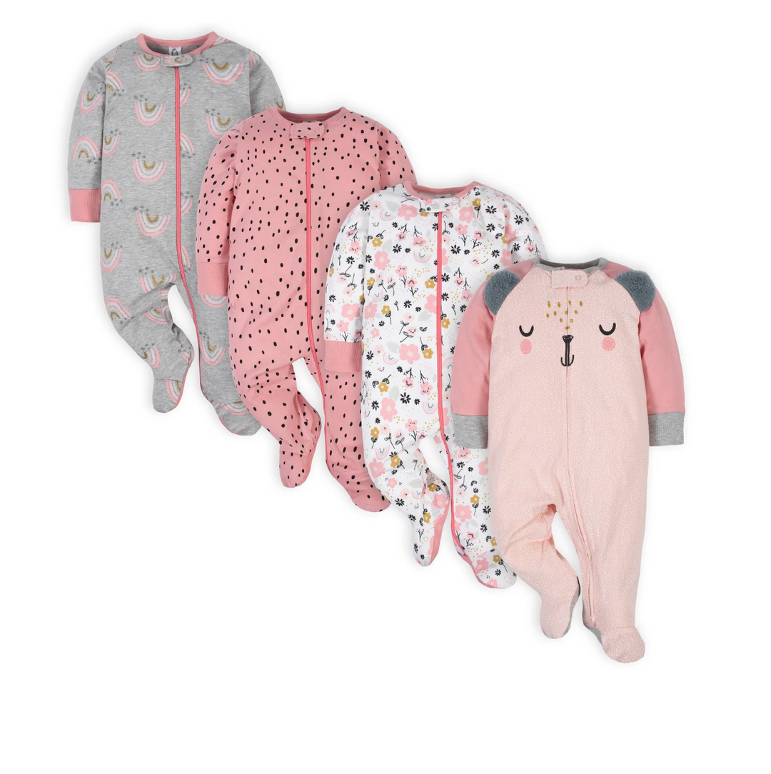 Gerber - Paquet de 4 Sleep 'N Play - Chat pour bébés filles