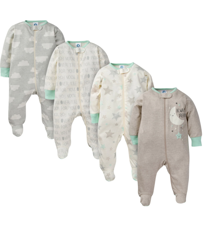 Gerber - Paquet de 4 Sleep 'N Play - Chat pour bébés filles