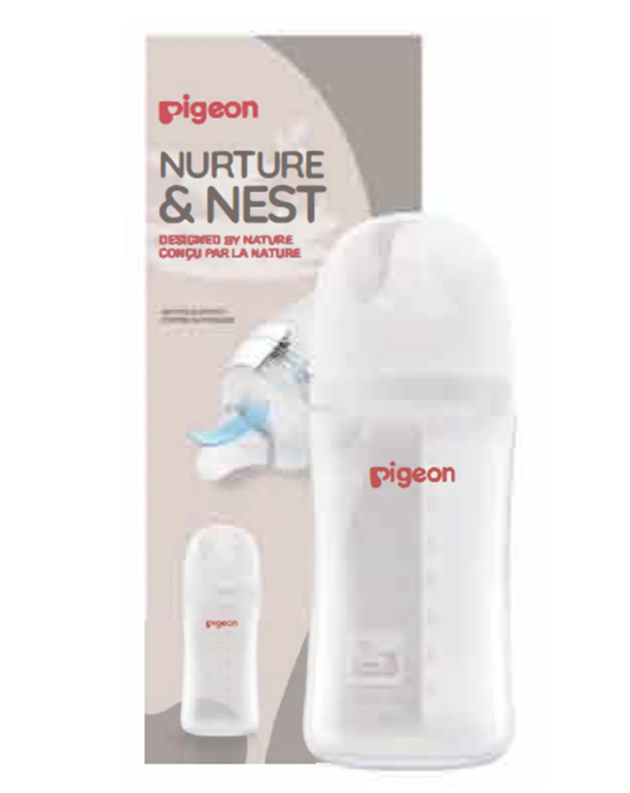 Glass Bottle with M Nipple (3M+) - 8 oz