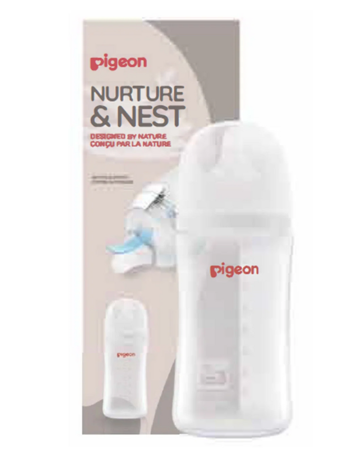 Glass Bottle with M Nipple (3M+) - 8 oz