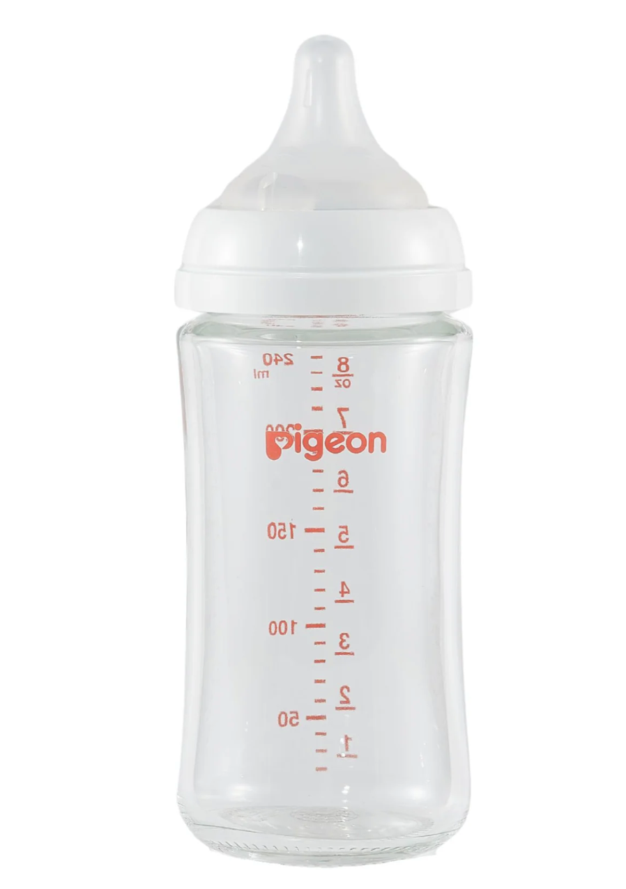 Glass Bottle with M Nipple (3M+) - 8 oz