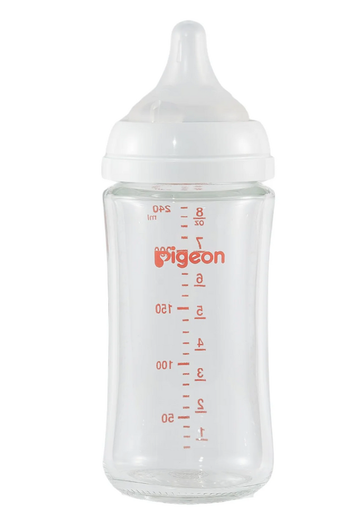 Glass Bottle with M Nipple (3M+) - 8 oz