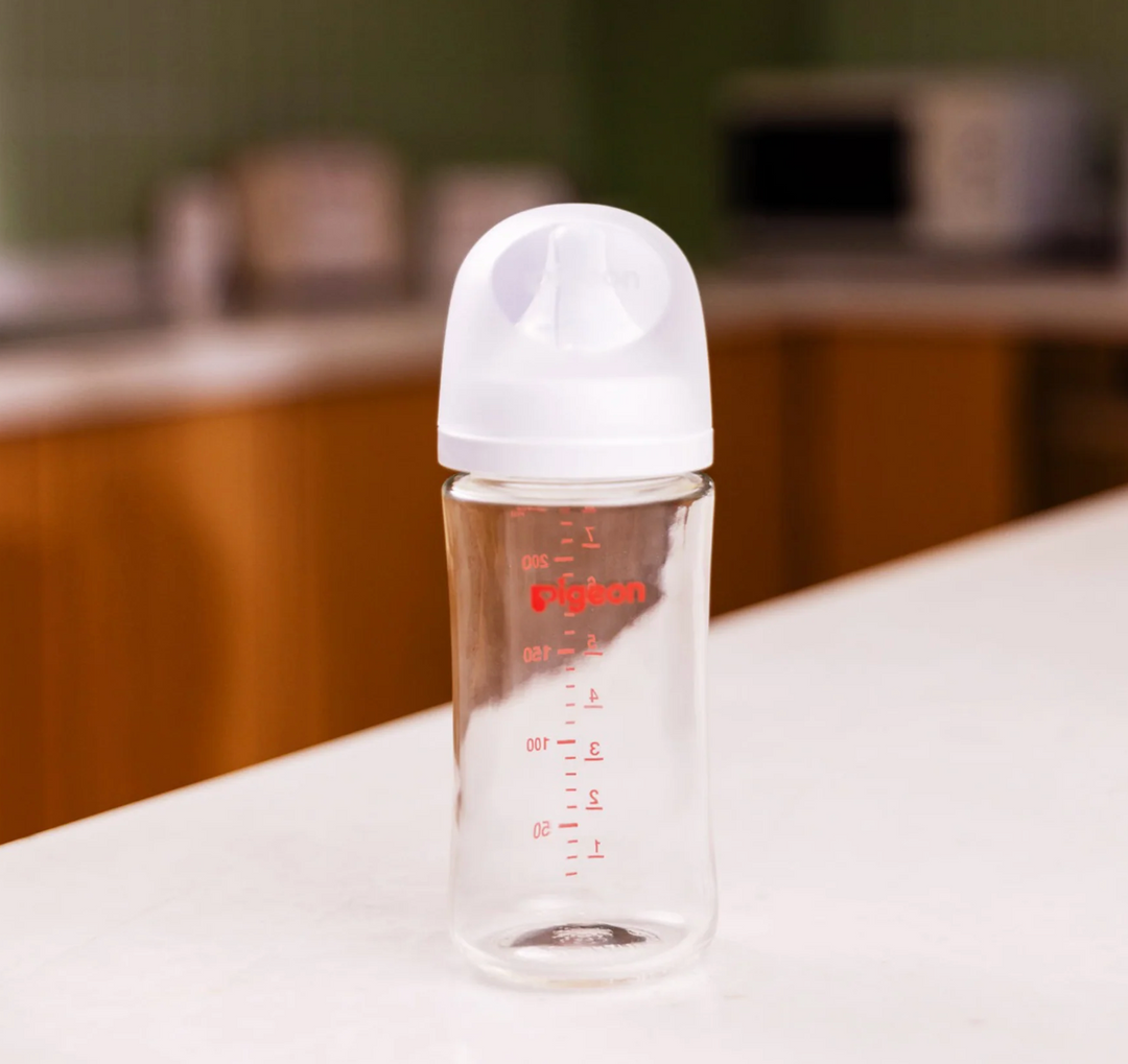 Glass Bottle with M Nipple (3M+) - 8 oz