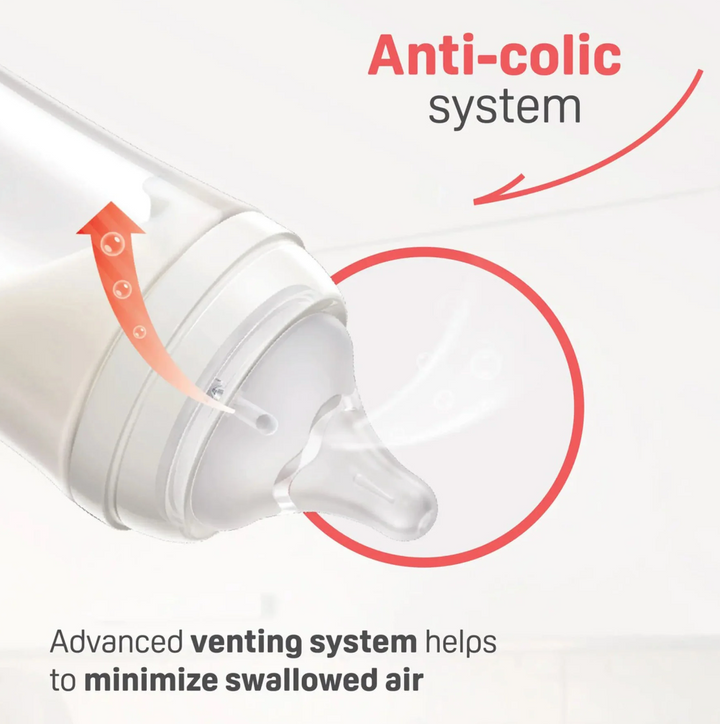 Glass Bottle with M Nipple (3M+) - 8 oz