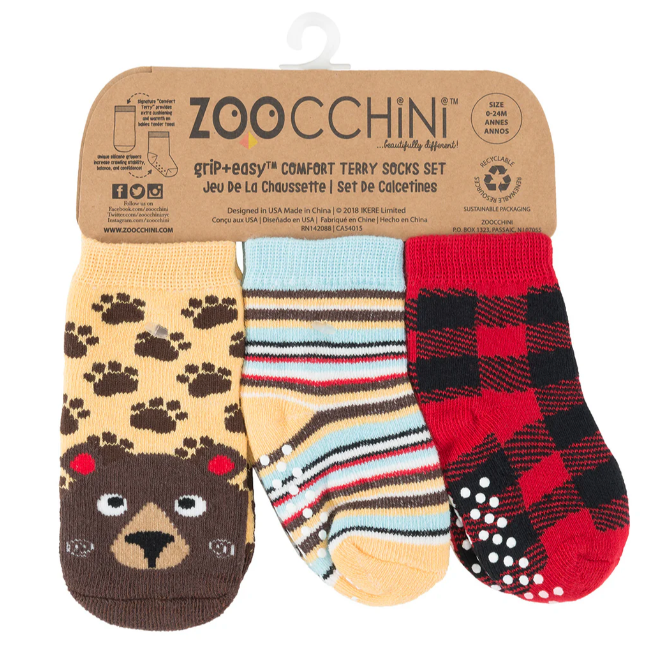 ZOOCCHINI - 3 paires de chaussettes confort en éponge 0-24M
