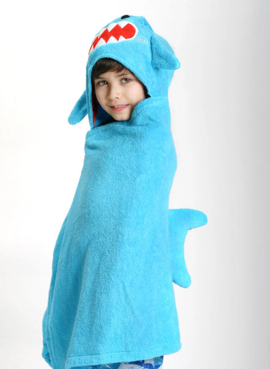 ZOOCCHINI - Serviette de bain à capuche en peluche éponge pour enfants 2 ans et plus