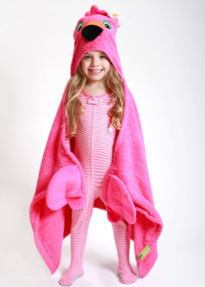 ZOOCCHINI - Serviette de bain à capuche en peluche éponge pour enfants 2 ans et plus