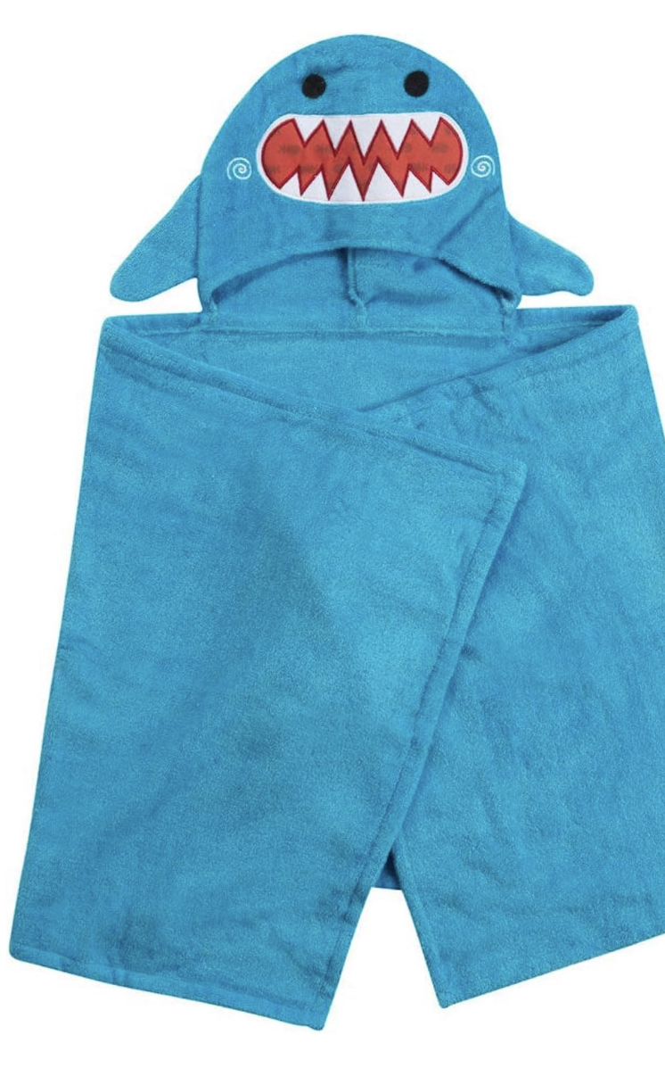 ZOOCCHINI - Serviette de bain à capuche en peluche éponge pour enfants 2 ans et plus