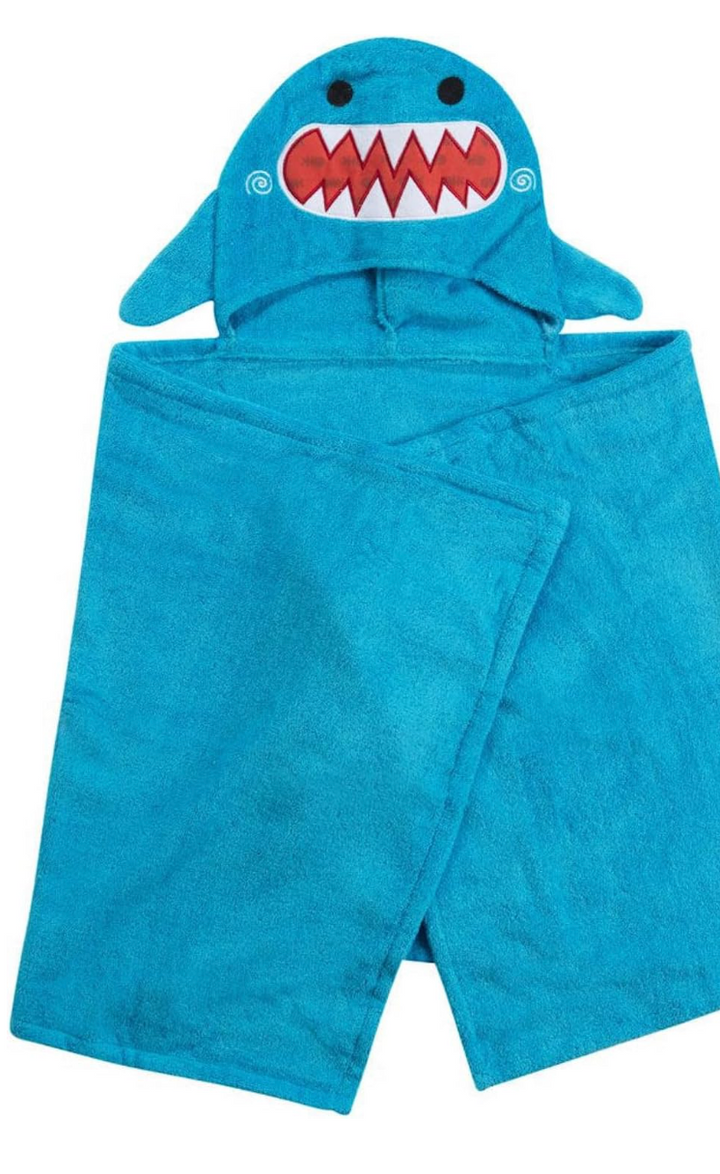 ZOOCCHINI - Serviette de bain à capuche en peluche éponge pour enfants 2 ans et plus