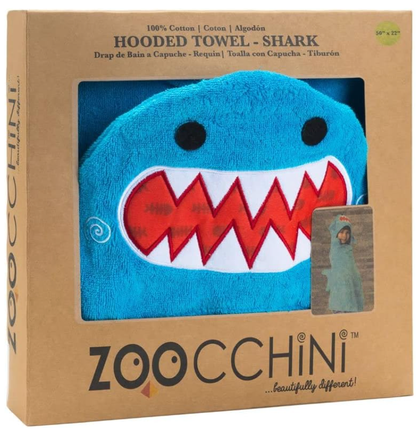 ZOOCCHINI - Serviette de bain à capuche en peluche éponge pour enfants 2 ans et plus