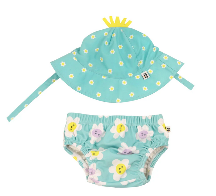 UPF50+ Swim Diaper + Sun Hat Set