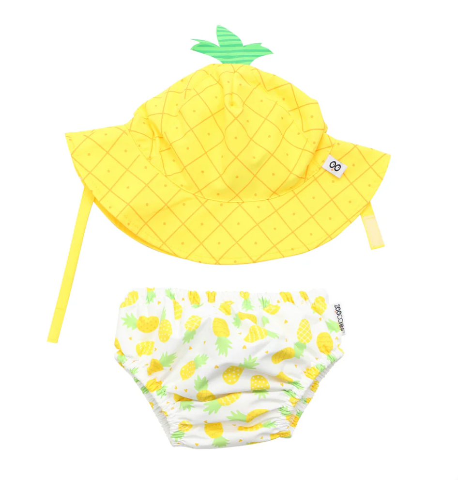 UPF50+ Swim Diaper + Sun Hat Set