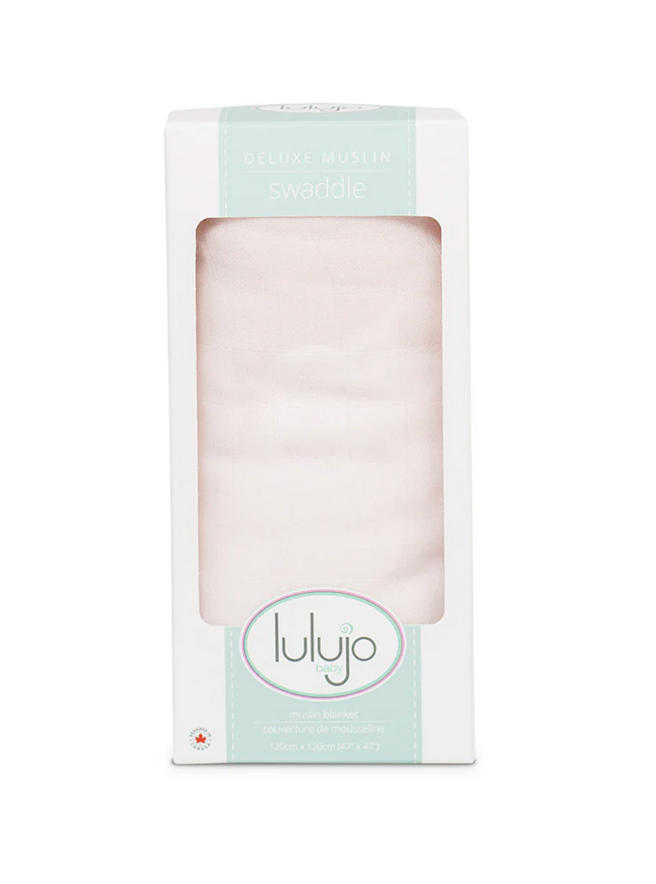 Lulujo - Couverture d'emmaillotage en coton de bambou - Rose