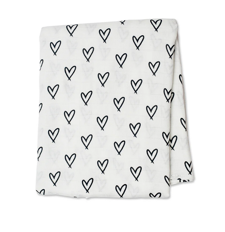 Lulujo - Couverture d'emmaillotage en coton de bambou - Rose