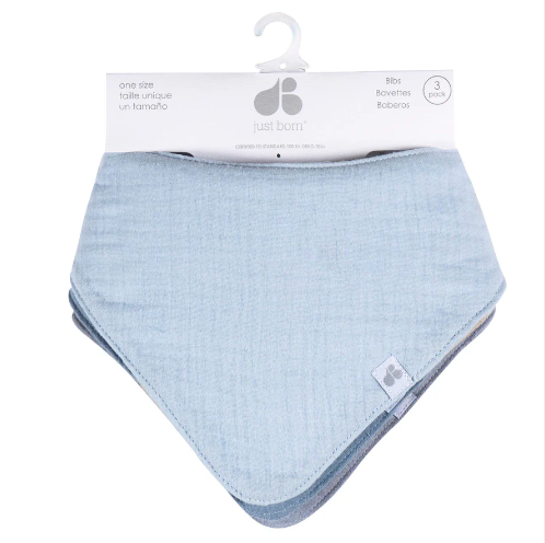 Muslin Bandana Bibs - 4 Pack