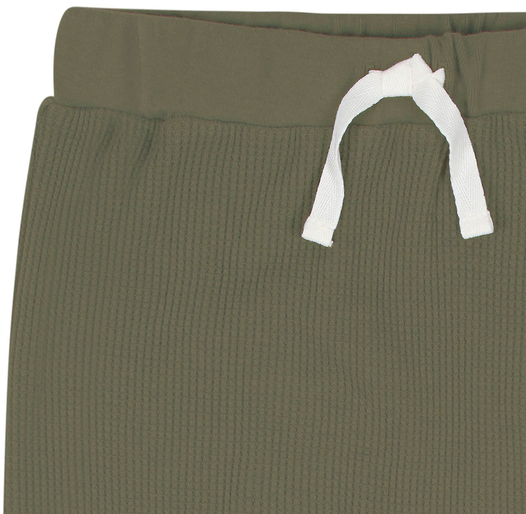 Waffle Knit Hooded Top and Pant Set