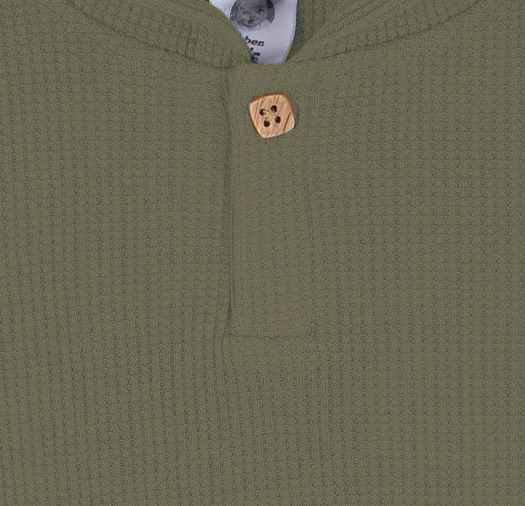 Waffle Knit Hooded Top and Pant Set