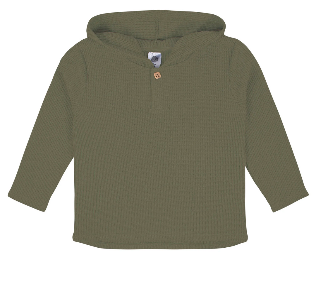 Waffle Knit Hooded Top and Pant Set