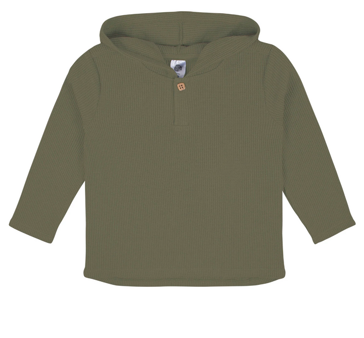 Waffle Knit Hooded Top and Pant Set