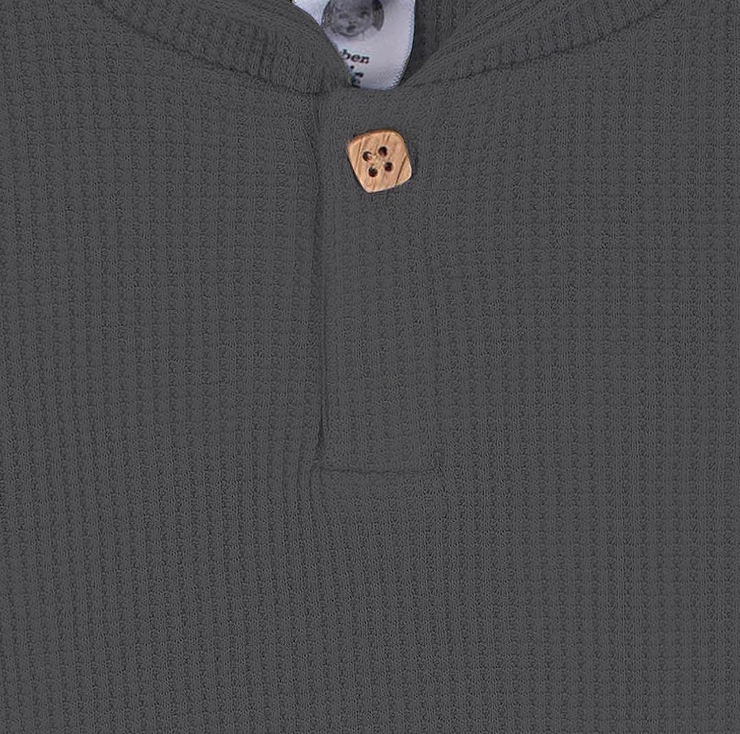 Waffle Knit Hooded Top and Pant Set