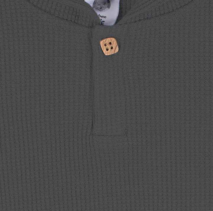 Waffle Knit Hooded Top and Pant Set