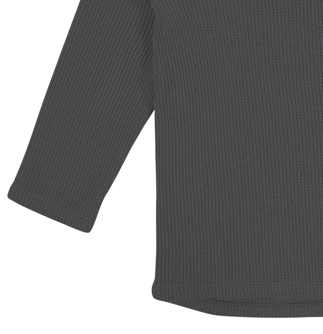 Waffle Knit Hooded Top and Pant Set