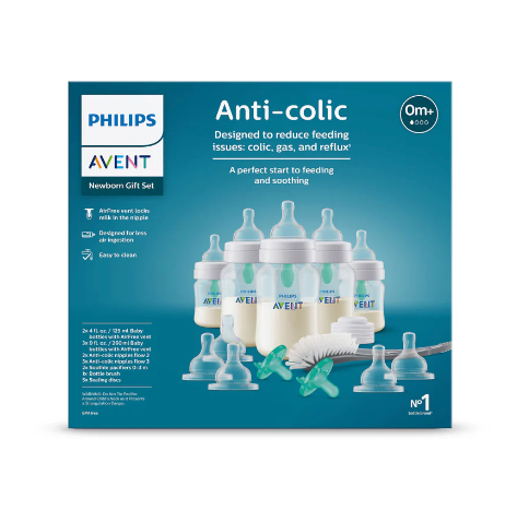 Anti-Colic Baby Bottle with Air Free Vent Starter Set