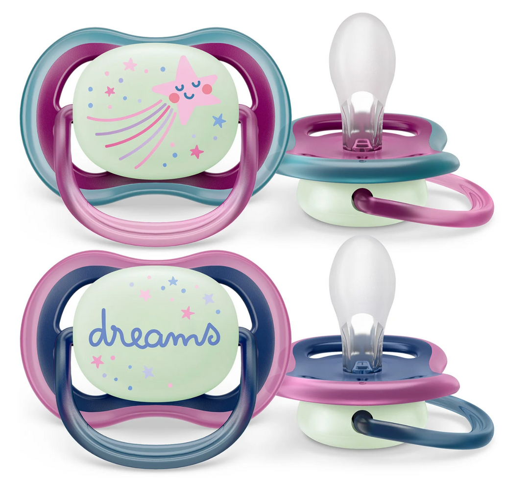 Ultra Air Pacifier - Nighttime Glow - 2 Pack