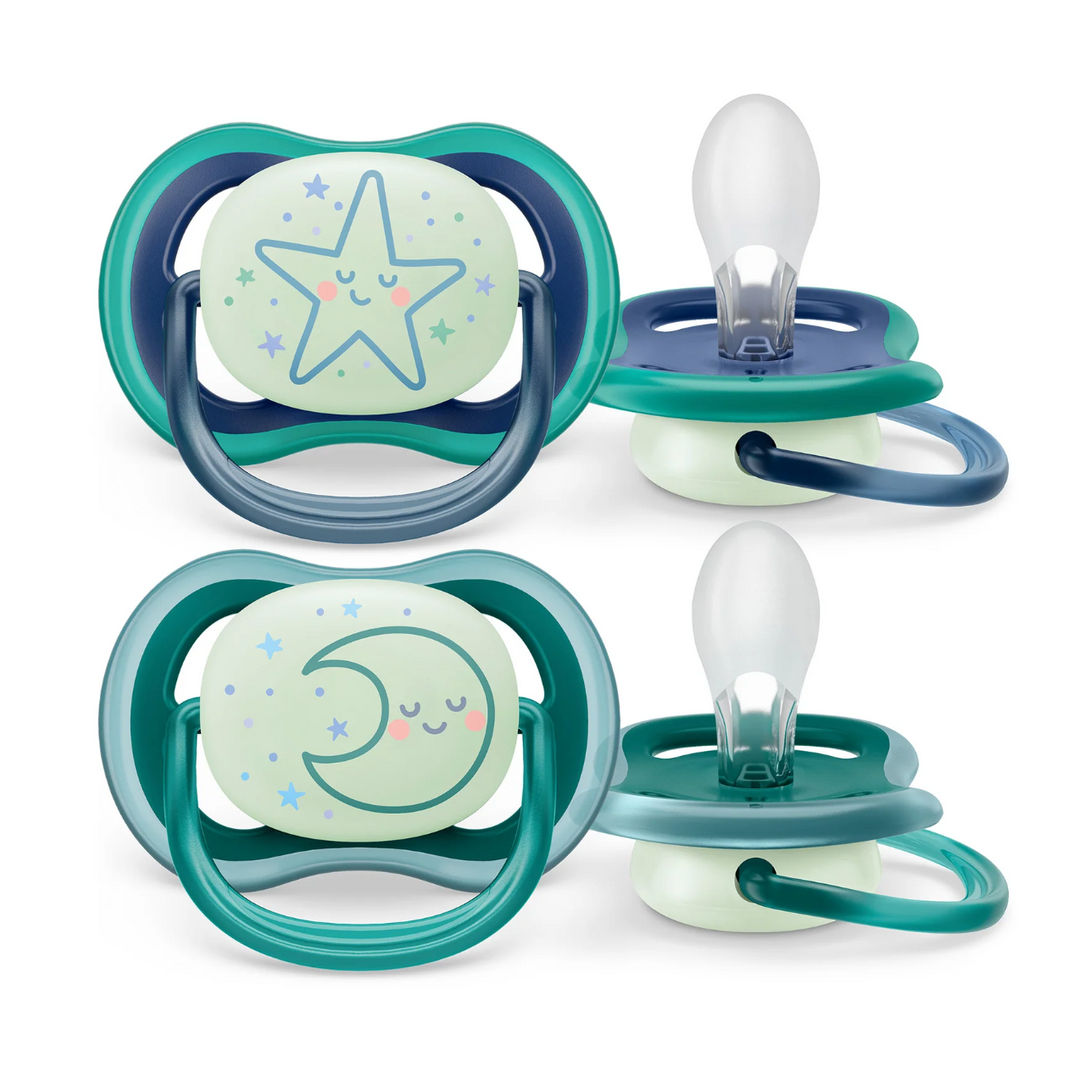 Ultra Air Pacifier - Nighttime Glow - 2 Pack