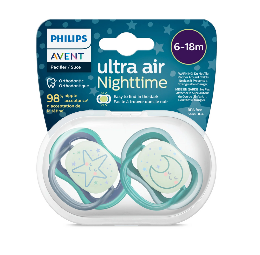 Ultra Air Pacifier - Nighttime Glow - 2 Pack