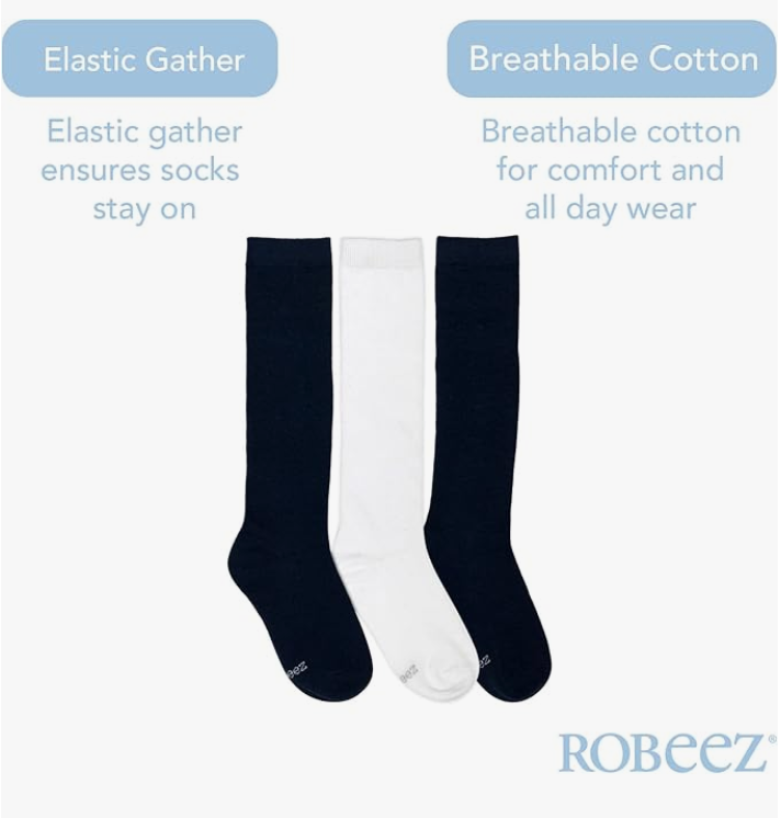 Solid Knee High Socks - 3 Pack