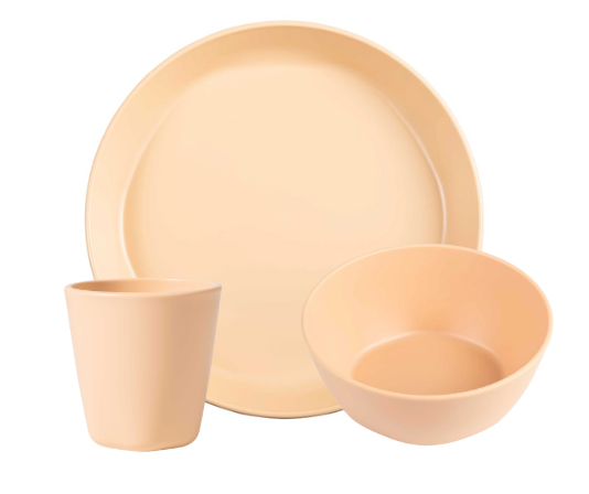 BPA-free Plastic Tableware 3 Piece Setting