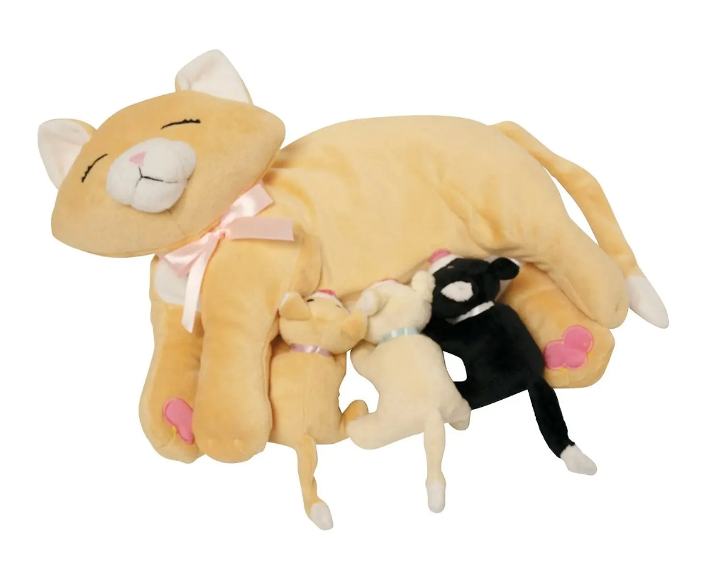 Nursing Nina with Plush Kittens