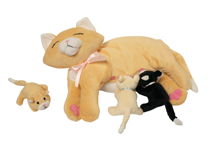 Nursing Nina with Plush Kittens