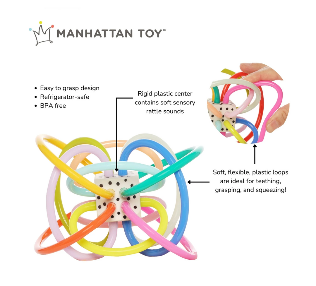 Winkel Colorpop - Rattle and Sensory Teether Toy