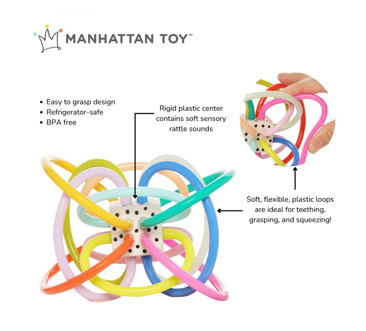 Winkel Colorpop - Rattle and Sensory Teether Toy